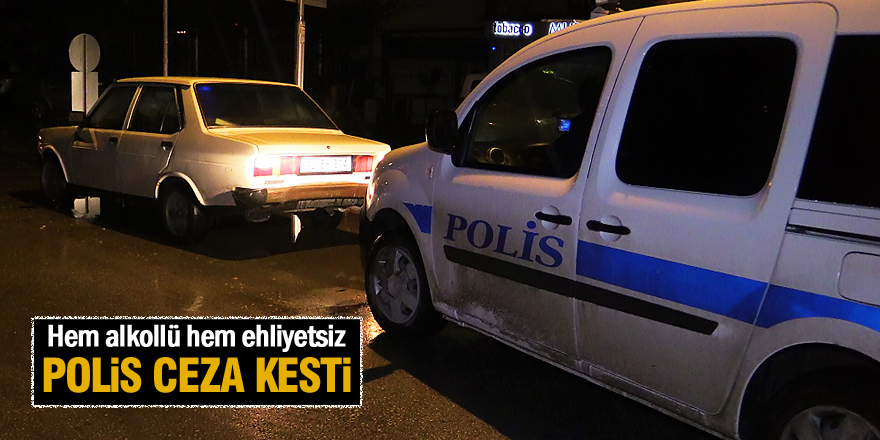 Polisten kaçan ehliyetsiz sürücü yakalandı