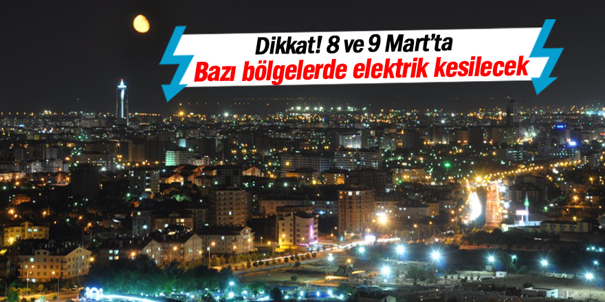 Konya'da elektrik kesintisi