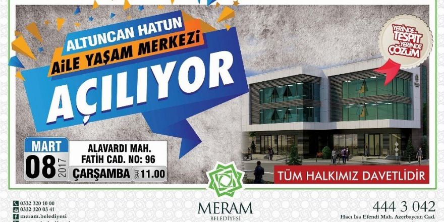 Kadınlar Günü’nde Meram’da anlamlı açılış