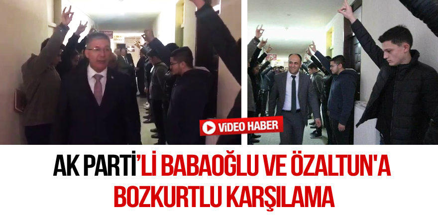 Babaoğlu ve Özaltun'a bozkurtlu karşılama