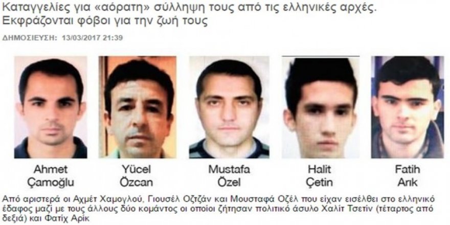 Yunan medyası duyurdu: 5 darbeci asker daha...