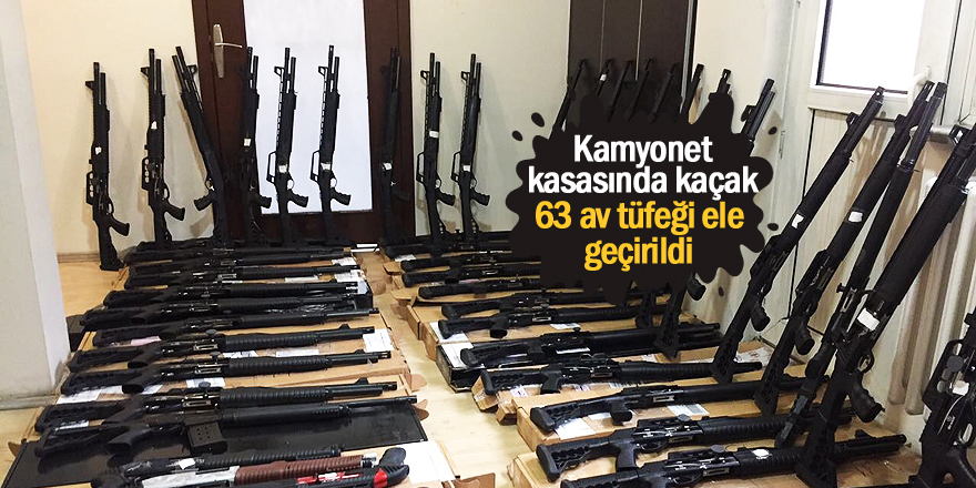 Konya'da ruhsatsız 63 av tüfeği ele geçirildi