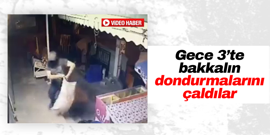 Gece 3’te bakkalın dondurmalarını çaldılar