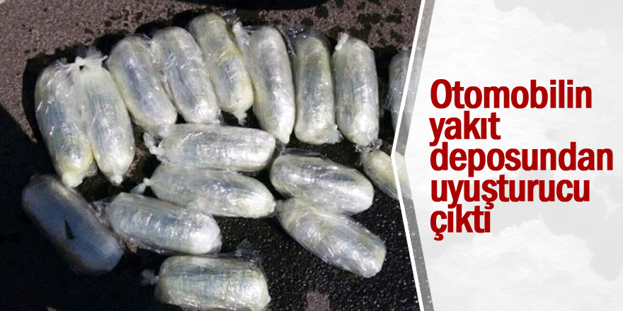 Otomobilin yakıt deposundan uyuşturucu çıktı