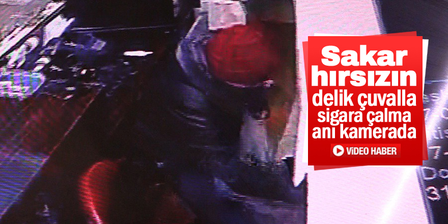 Delik çuvalla sigara çalmaya kalktı