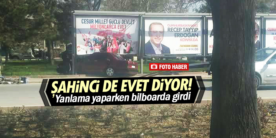 Yanlama yapacağım derken bilboarda girdi