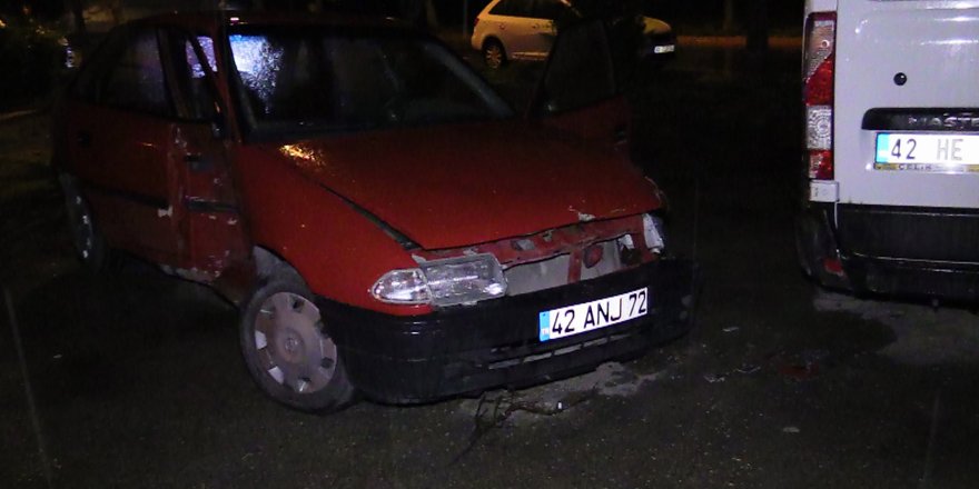 Konya’da otomobiller çarpıştı: 2 yaralı