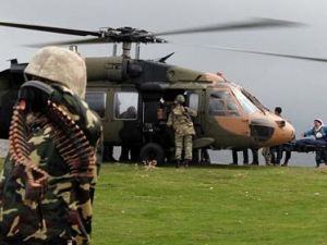 Öldürülen PKK'lılar helikopterlerle taşındı
