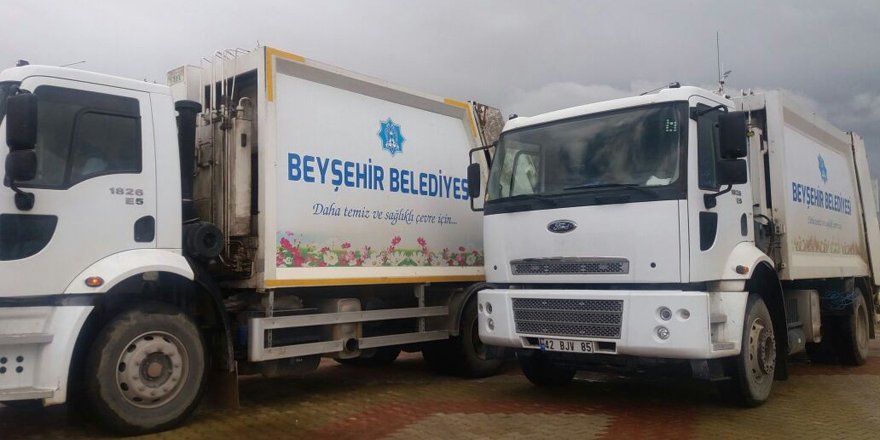 Beyşehir’de yeni çöp araçları hizmet vermeye başladı