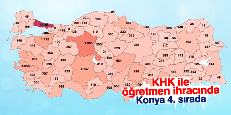 KHK ile öğretmen ihracında Konya 4. sırada