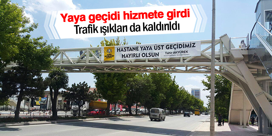 Yaya geçidi tamamlandı