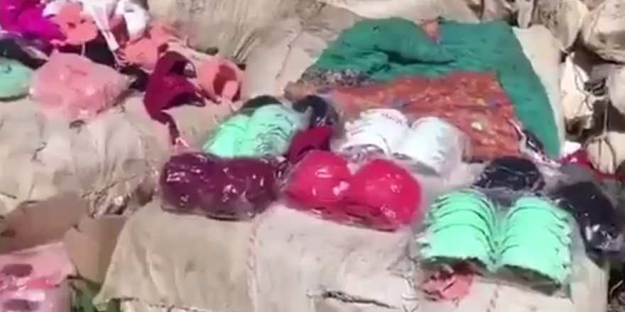 PKK'nın kaçak iç çamaşırları ele geçirildi
