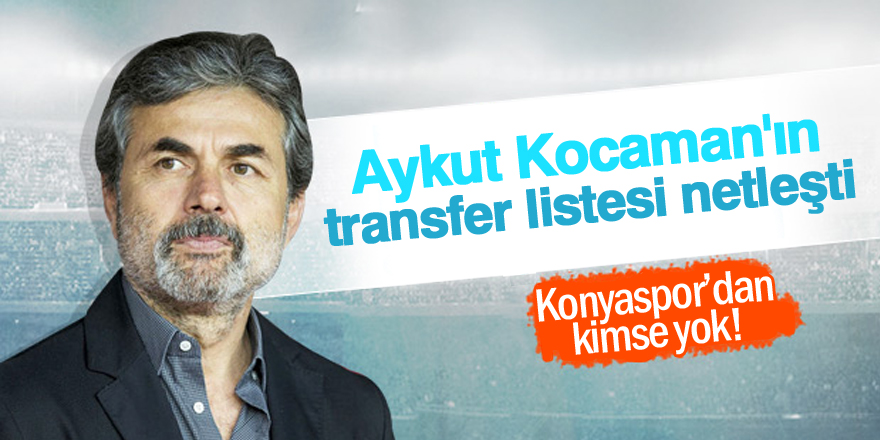 Aykut Kocaman'ın transfer listesi netleşti