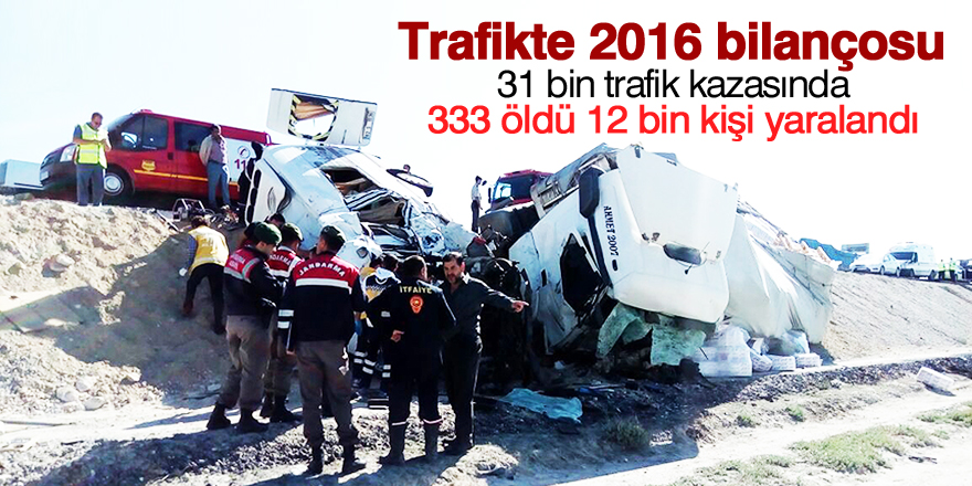 Konya'da trafik kazaları geçen yıl 333 cana mal oldu