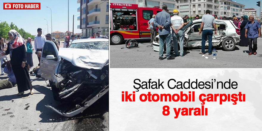 Konya’da iki otomobil çarpıştı: 8 yaralı