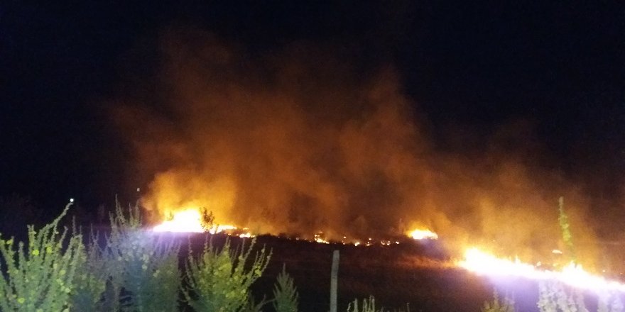 Düğünde atılan havai fişek yangın çıkardı