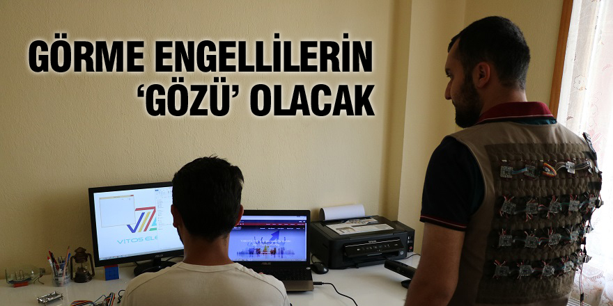 Görme engellilerin "gözü" olacak yelek tasarladı