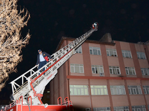 Karaman Devlet Hastanesi'nde baca yangını