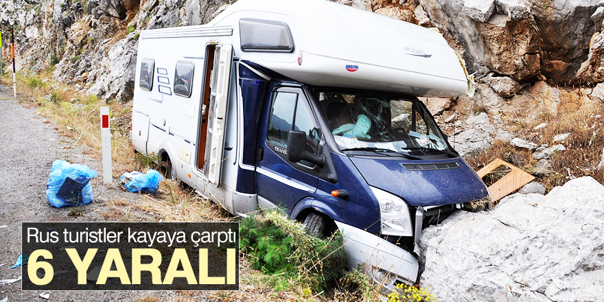 Rus turistler kaza yaptı: 6 yaralı