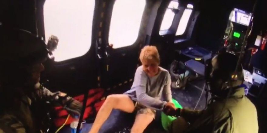 Kanyonda ayak bileği kırılan dağcı askeri helikopterle kurtarıldı