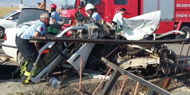 Karaman Yolu'nda feci kaza:1 ölü 1 yaralı