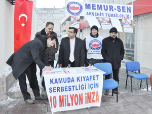 Memur-Sen'den kıyafet imza kampanyası
