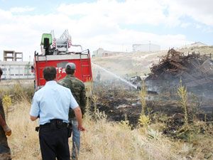 Beyşehir'de hurda deposunda yangın çıktı