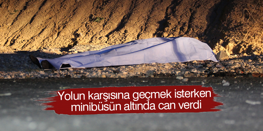 Yolun karşısına geçmek isteyen yayaya minibüs çarptı: 1 ölü