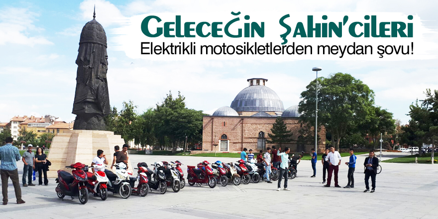 Elektrikli motosikletlerden meydan şovu!