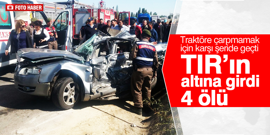 Afyonkarahisar’da trafik kazası: 4 ölü