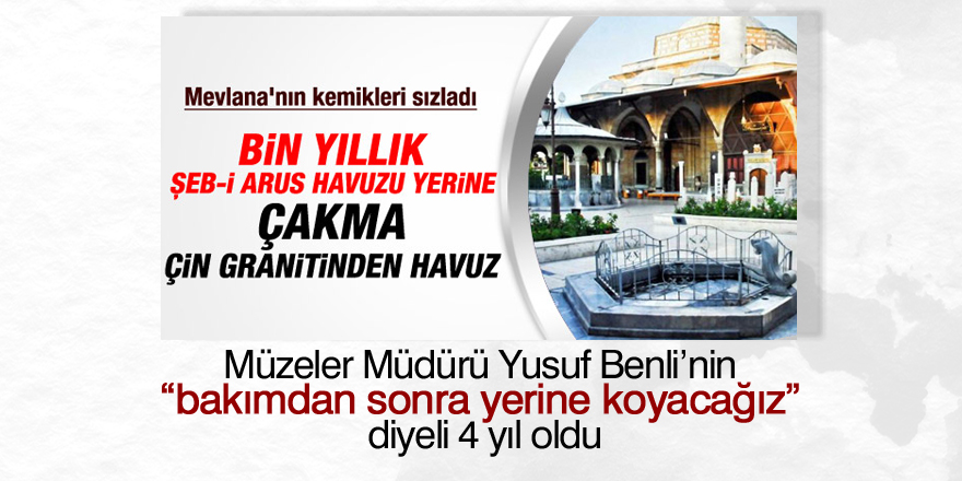 Mevlana Müzesi'nde havuz skandalı