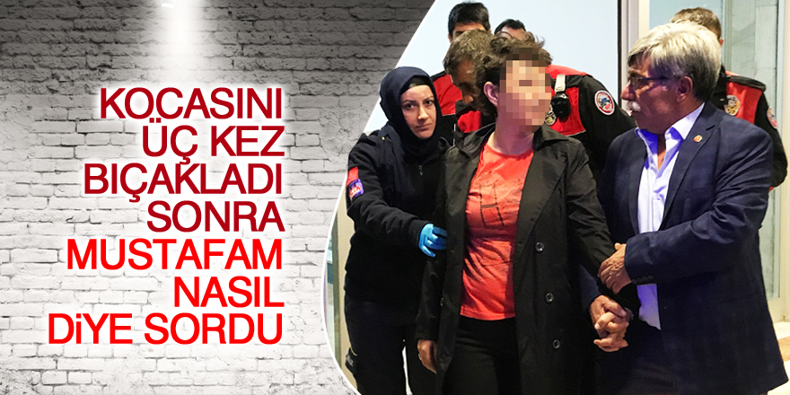 Kocasını üç kez bıçakladı sonra "Mustafam nasıl" diye sordu