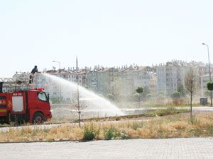 İtfaiyeden uçkunla mücadeleye destek