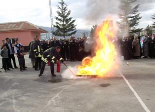 Kuran kursunda yangın tatbikatı