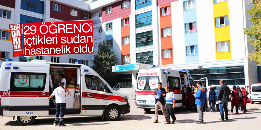 Konya’da 29 öğrenci içtikleri sudan hastanelik oldu