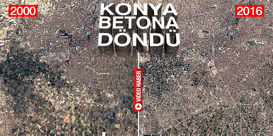 Konya'nın yeşil dokusu bitiyor