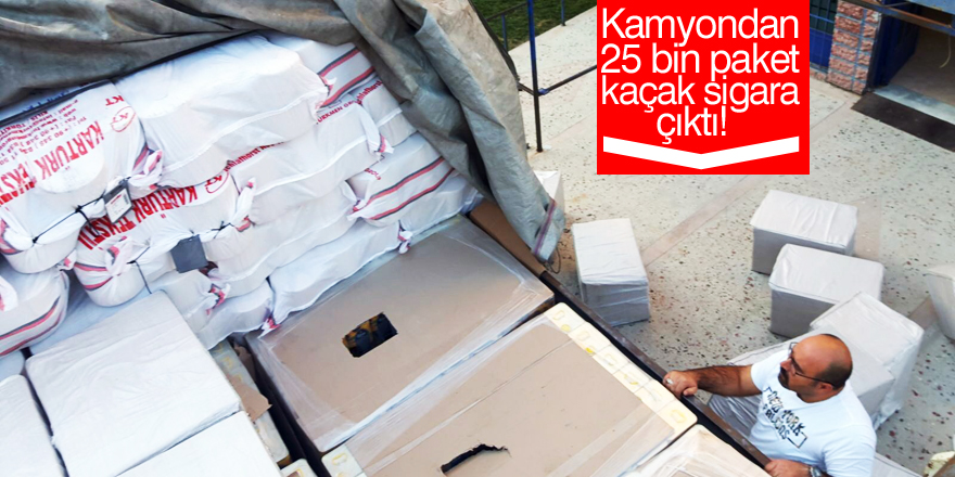 Konya’da 25 bin paket kaçak sigara ele geçirildi