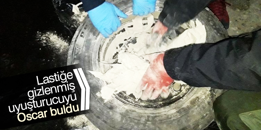 Otomobilin lastiklerinde 2 kilo 145 gram eroin bulundu