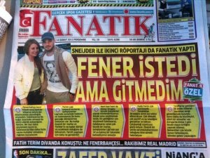 Fanatik Gazetesi'nin Sneijder röportajı yalan çıktı