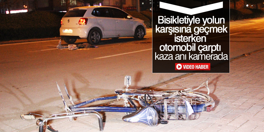 Otomobilin çarptığı bisikletli hayatını kaybetti