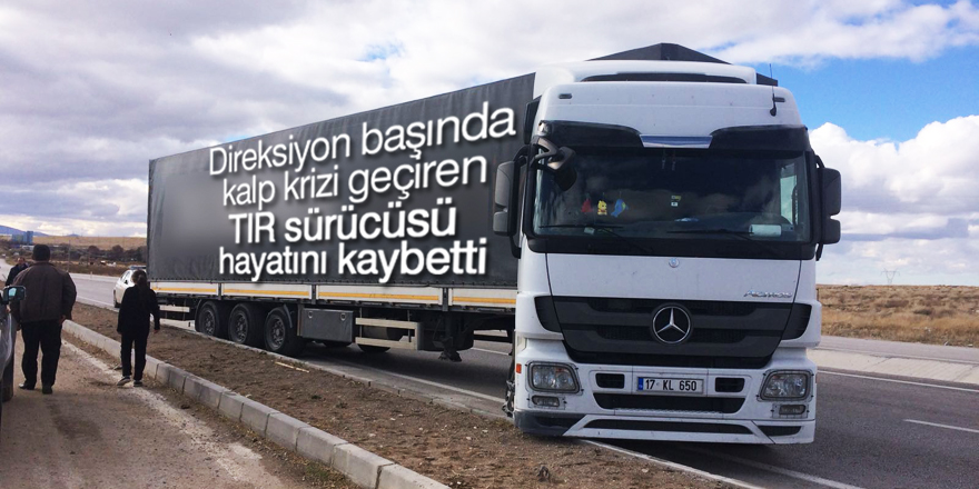 Yolda kalp krizi geçiren tır sürücüsü hayatını kaybetti