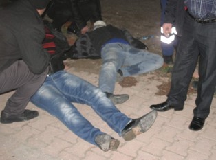 Yaralılar etrafa fırladı