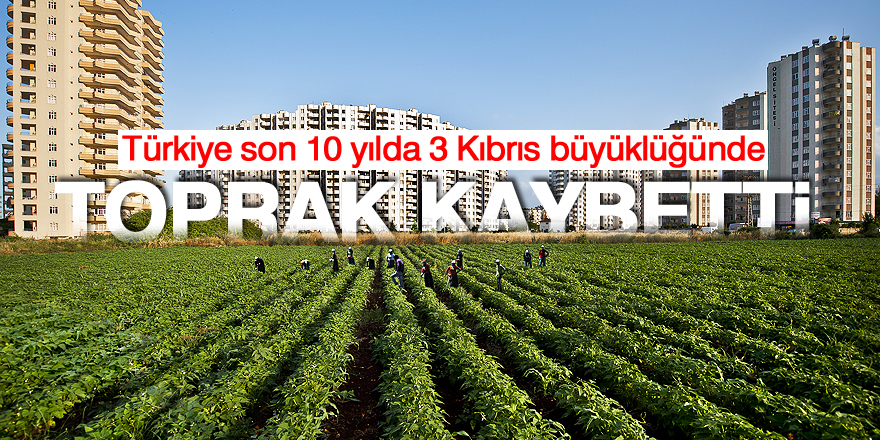 Türkiye son 10 yılda 3 Kıbrıs büyüklüğünde toprak kaybetti!