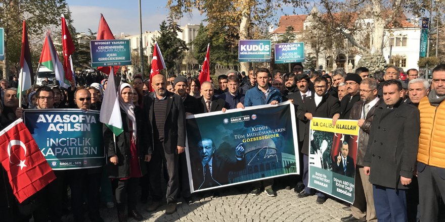 Konya’da Kudüs protestosu