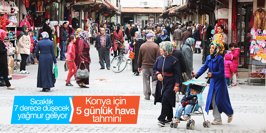 Konya’ya yağmur geliyor