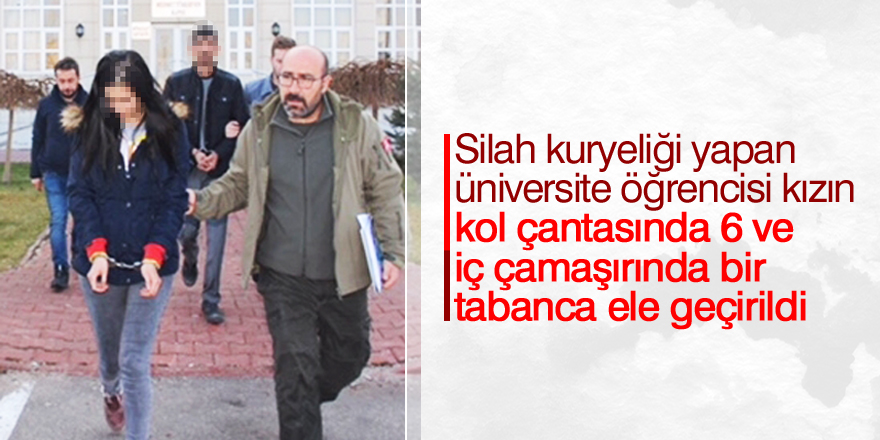 Üniversite öğrencisi kız tabancayı iç çamaşırında saklamış