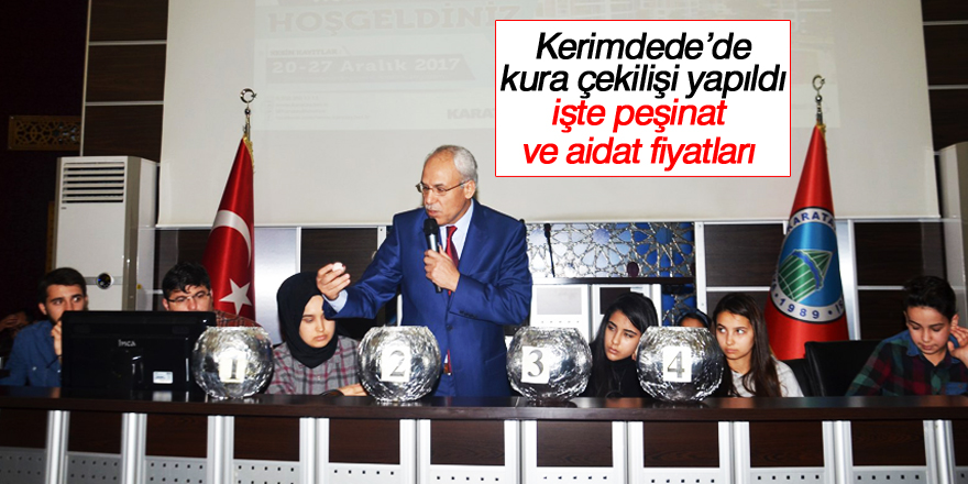 Kerimdede'de kura çekilişleri yapıldı