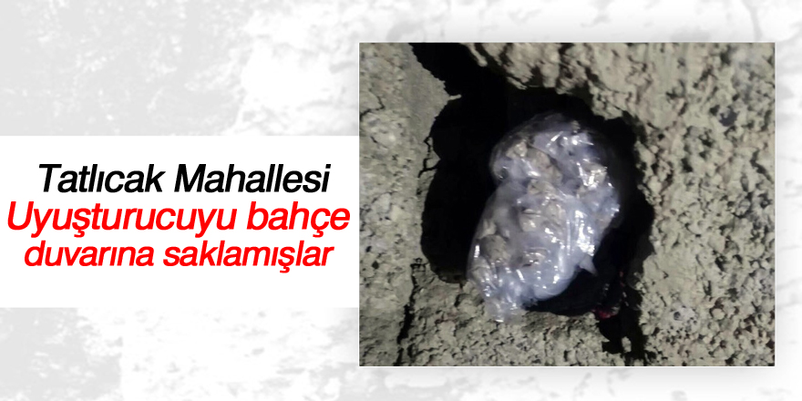 Uyuşturucuyu bahçe duvarına sakladılar