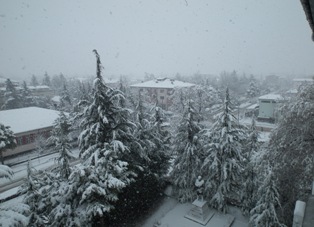 Sarayönü'nde kar yağışı