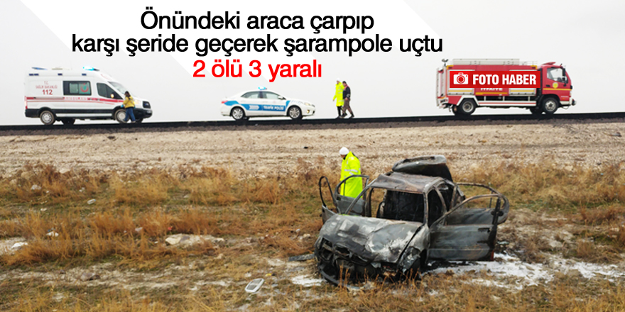 Konya'da feci kaza: 2 ölü 3 yaralı